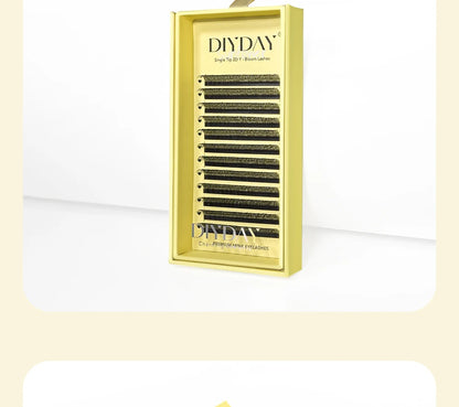DIYDAY 2D Y Lashes Extension Premade Voume Fans Faux Mink Eyelashes Single Tips 2D Y Shaped Eye Lashes for Makeup Products