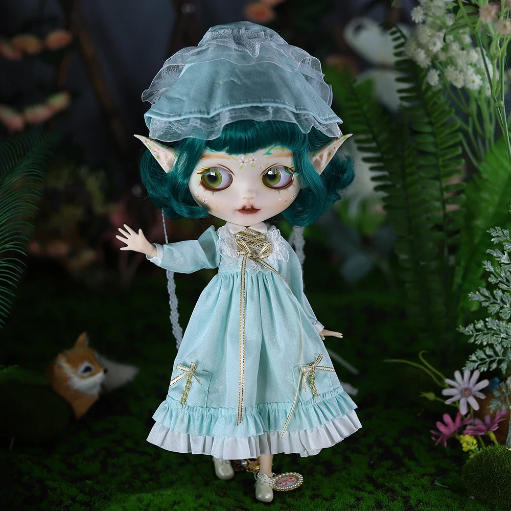 ICY DBS Blyth 1/6 Doll Elf Ear Hand-painted Set Doll Long Eyelash Sleep Doll White Skin Set Gift Toy SD