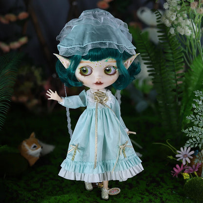 ICY DBS Blyth 1/6 Doll Elf Ear Hand-painted Set Doll Long Eyelash Sleep Doll White Skin Set Gift Toy SD