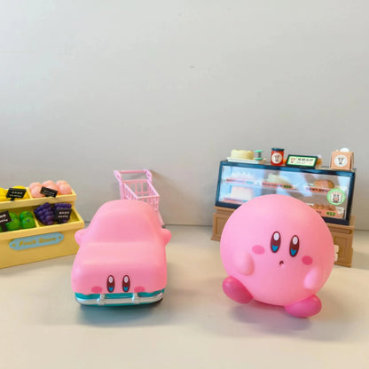 8Pcs/Set Games Star Kirby Anime Figure  Cute Cartoon Pink Kirby Mini Figure Decorative Collection Toy For Children's Gifts