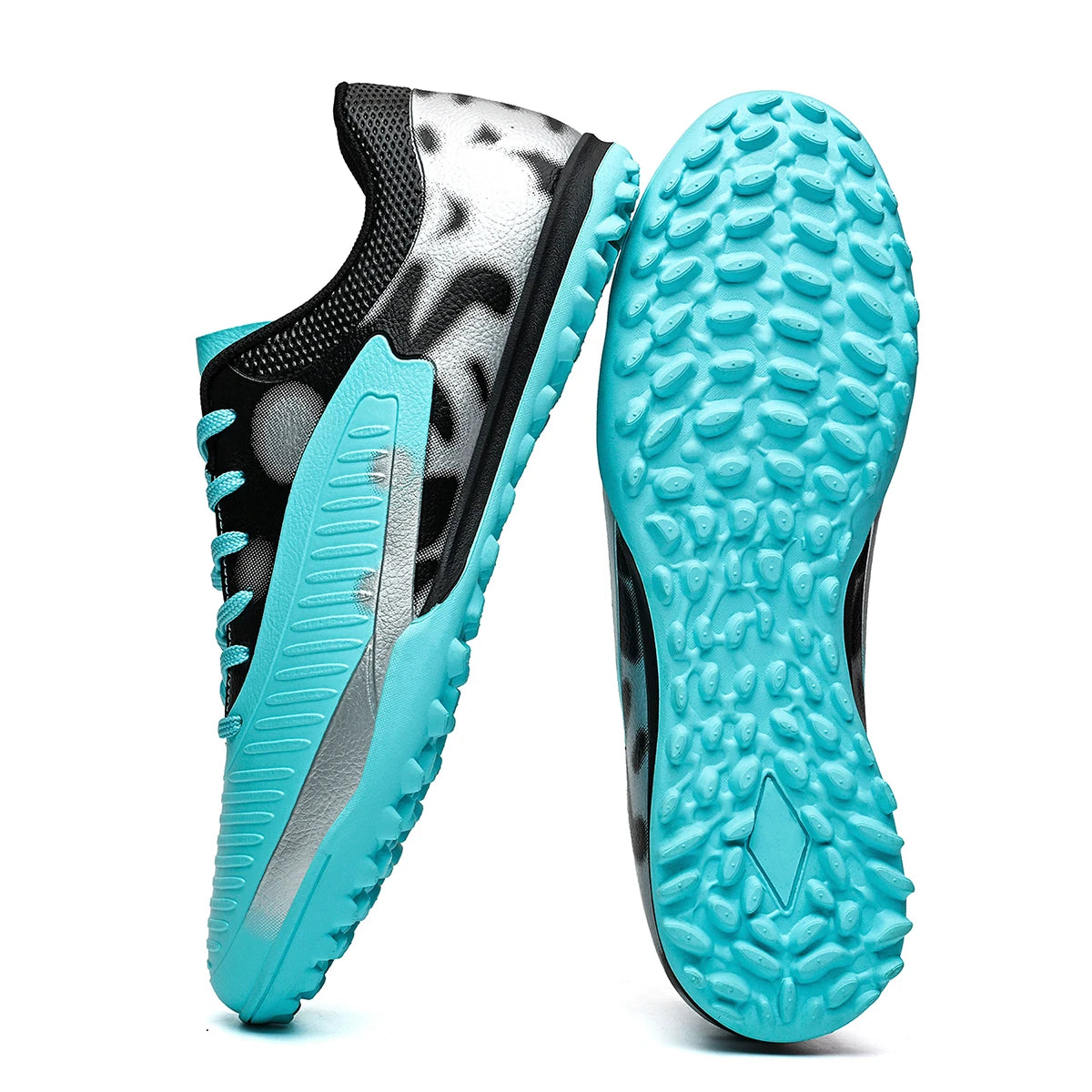 Cost-effective TF Football Boots PU Blend Upper Dense Rubber Stud Anti-slip Durable Budget Turf Football Footwear