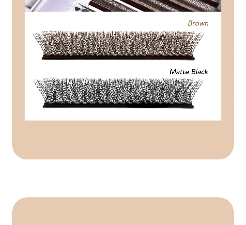 DIYDAY Dark Brown 3D 4D 5D Eyelashes W Shaped Premade Fan Lashes Easy Apply Thick Crisscross False Mink Eyelash Extension