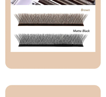 DIYDAY Dark Brown 3D 4D 5D Eyelashes W Shaped Premade Fan Lashes Easy Apply Thick Crisscross False Mink Eyelash Extension