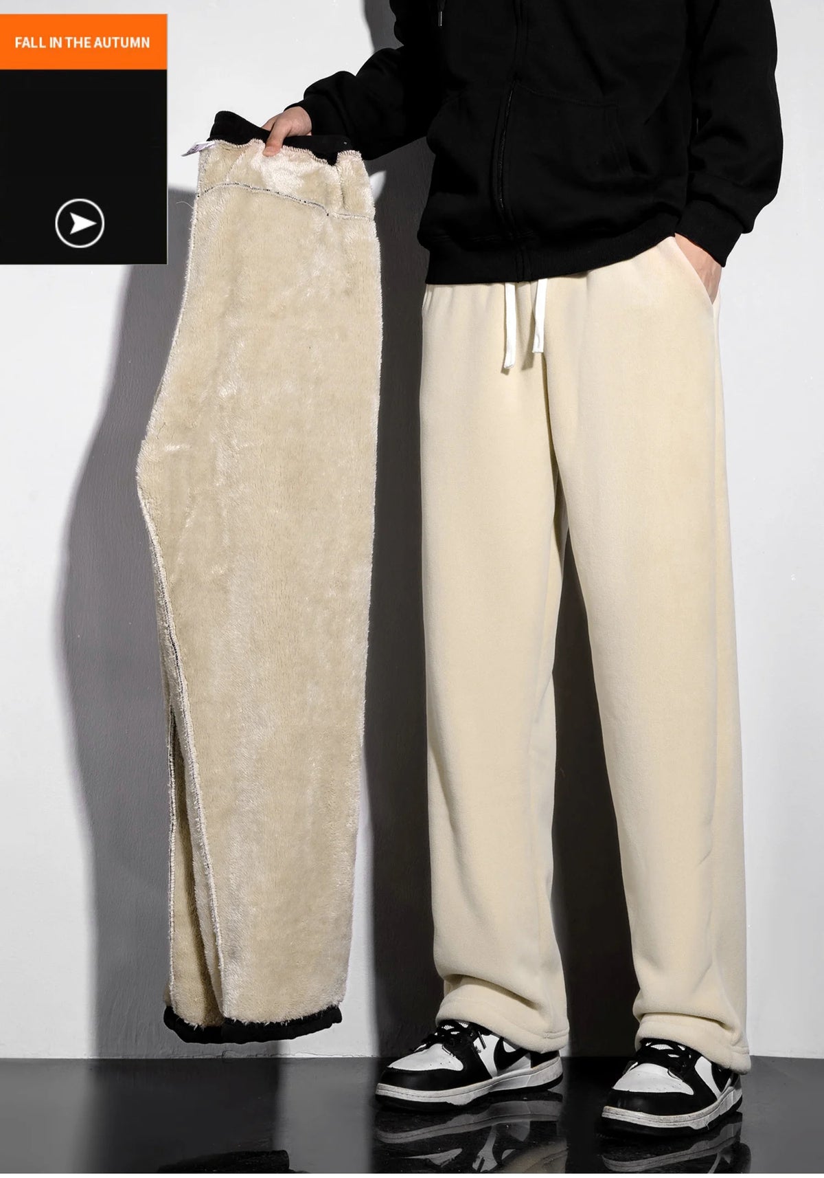 Fleece-Lined Drawstring Sweatpants