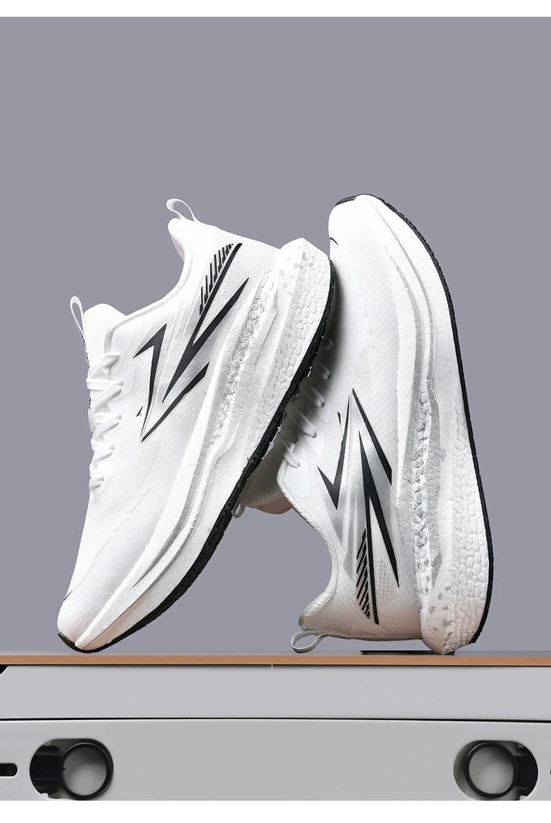 Men's Running Shoes Jogging Cushioning Mesh Outdoor Couple Trainer Race Breathable Sneakers Non-Slip Carbon Board Off-road Shoes