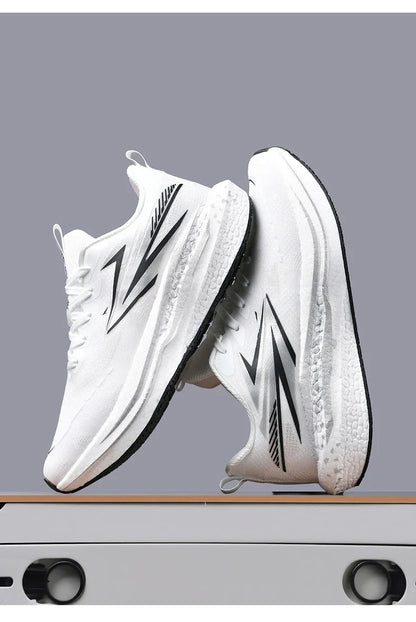 Men's Running Shoes Jogging Cushioning Mesh Outdoor Couple Trainer Race Breathable Sneakers Non-Slip Carbon Board Off-road Shoes
