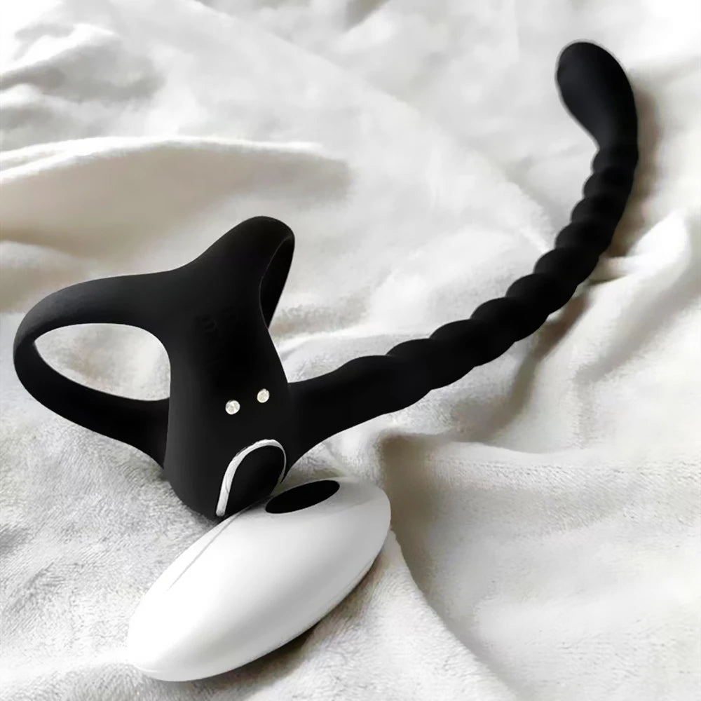 Prostate Massager Cock Ring Vibrators for Men Adult Sex Toy for Men Vibrating Cock Ring Stimulator Remote Control Anal Butt Plug