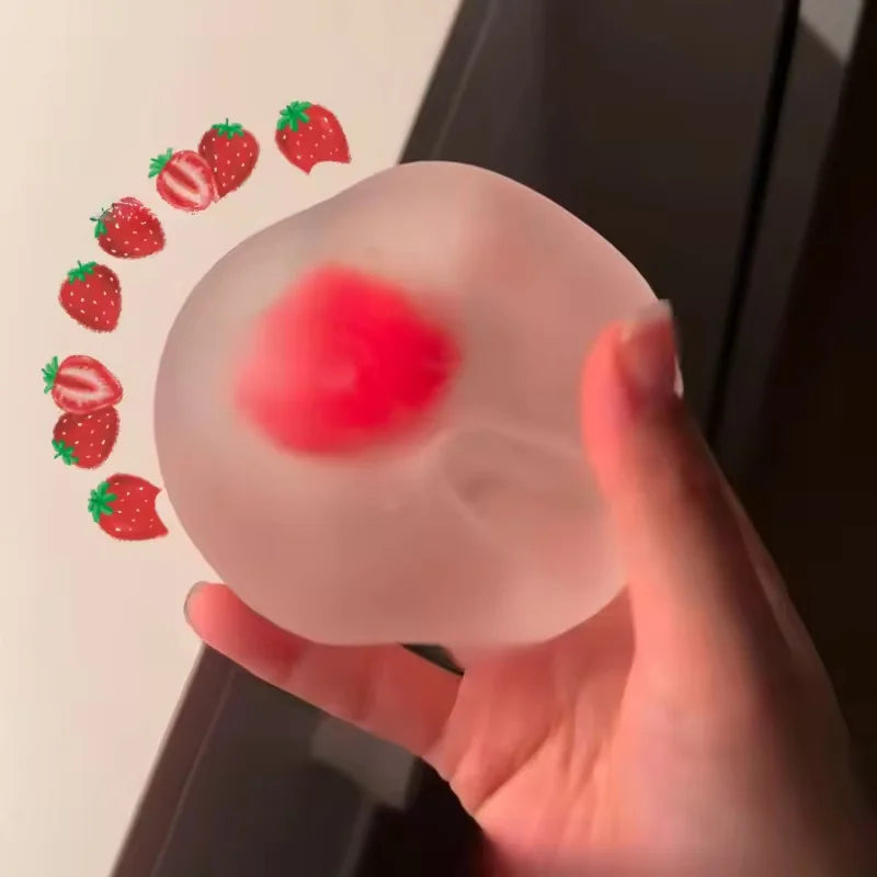 Strawberry Mochi Squeeze Toys Relieve Stress and Vent Anger Toys Slow Rebound Stress Relief Toy Relieve Stress for Friends