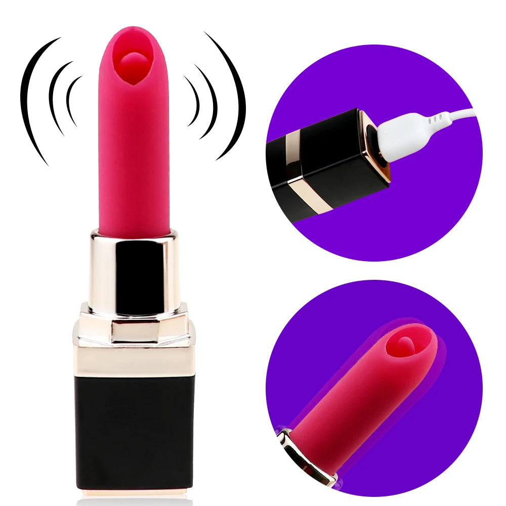 Mini Lipstick Vibrator Portable Bullet Rechargeable G-spot  Massage Clitoris Stimulator Erotic Product Sex Toys for Women Sexo