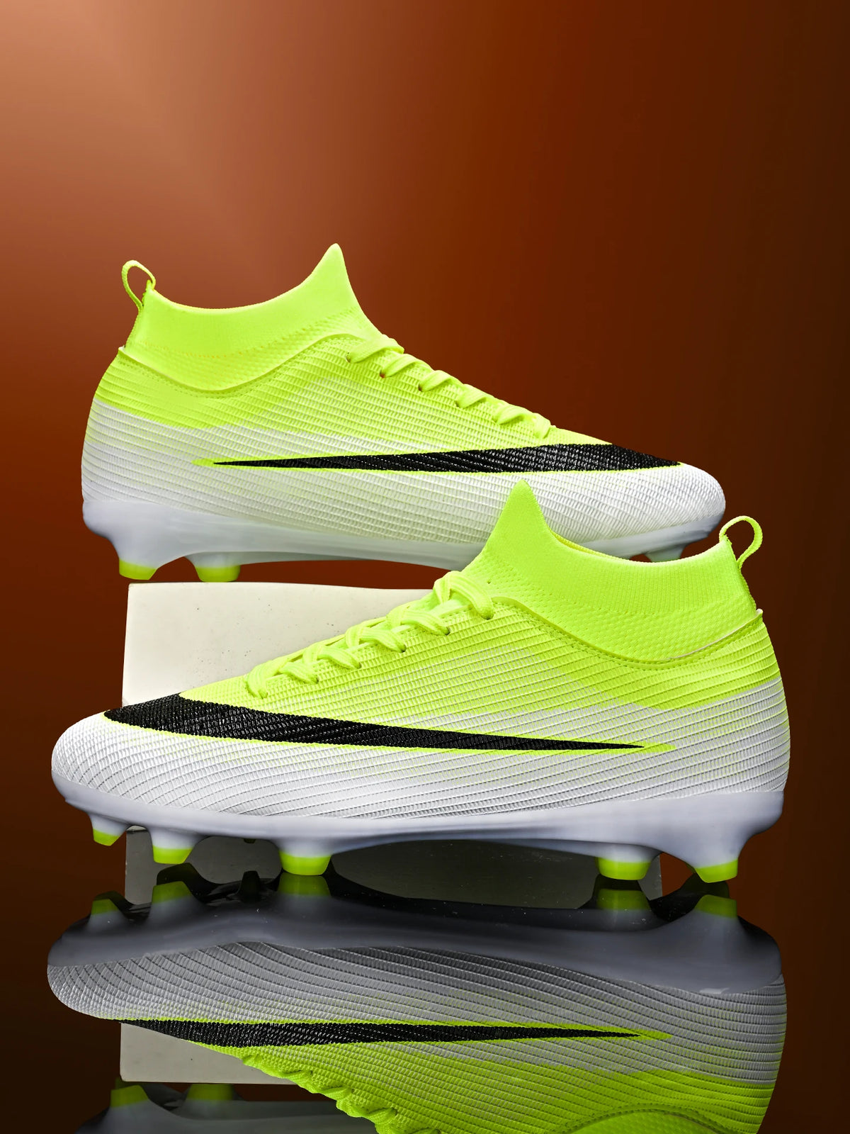 Men AG FG Football Cleats Soft PU Upper Reinforced Stud Structure For Adult Outdoor Lawn Football Match And Training