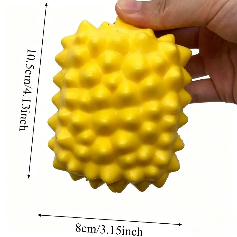 Crunchy Durian Building Block Handmade Squeeze Ball Fruits Stress Ball Popping Sound Squishy Toy Decompression Fidget Vent Toy