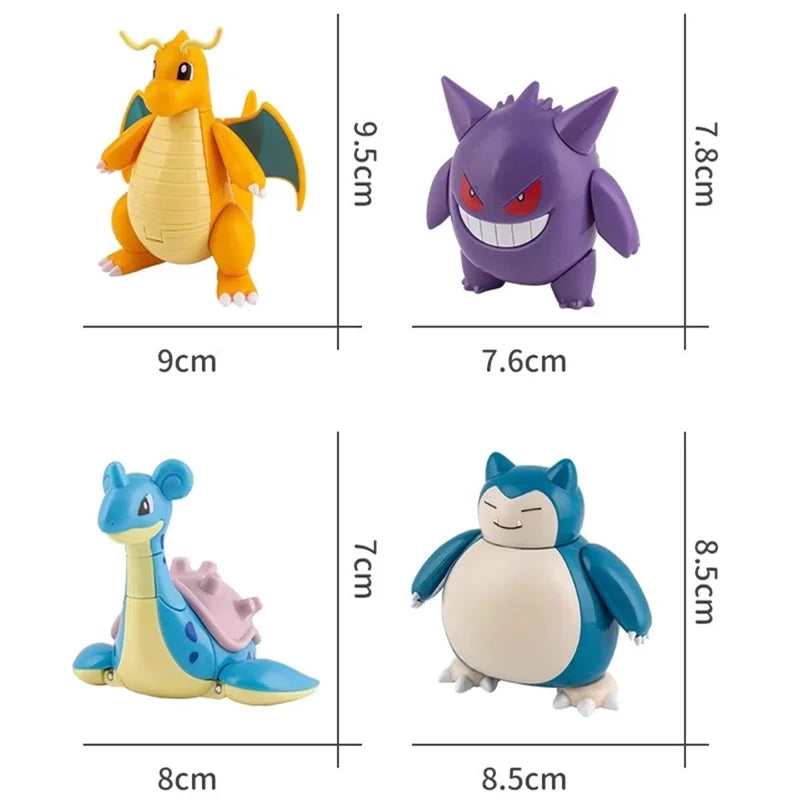 New Pokemon Figures Toys Variant Ball Model Pikachu Gengar Pokeball Dragonite Snorlax  Action Figure Lapras Pocket Monsters Toy