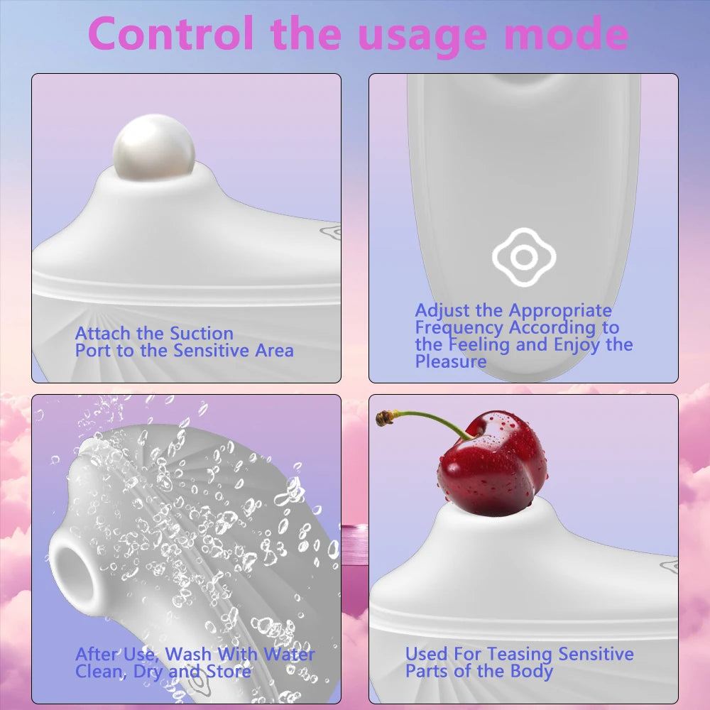 Portable Mini Sucking Vibrator Shell Design Sucker Nipple Stimulator G-spot  Vaginal Pussy Massager Sex Toys Goods For Adults 18
