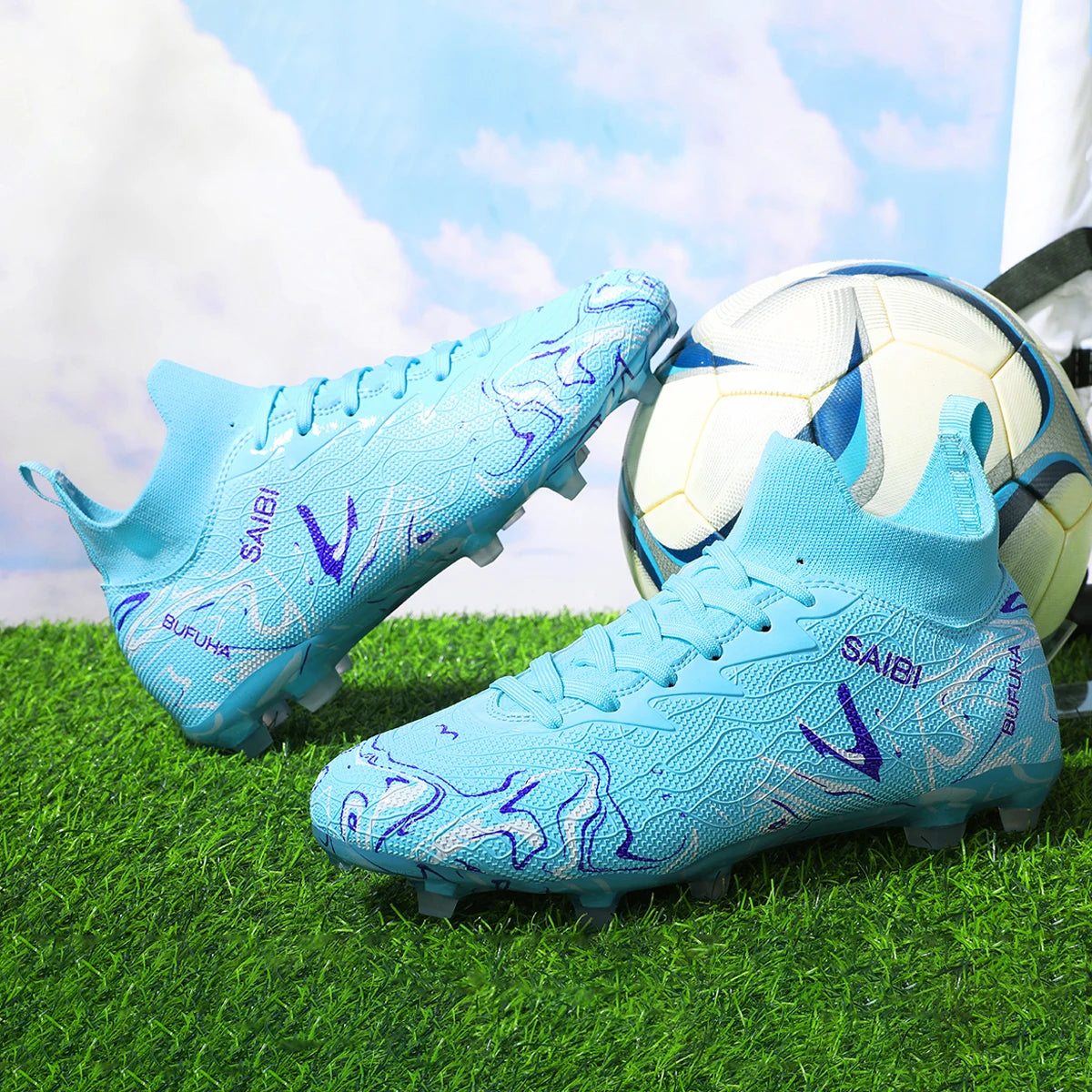 Professional Breathable Football Shoes FG Long Nail Sports Shoes, Wear-Resistant and Anti Slip, Are Essential for Fans
