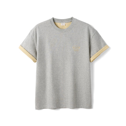 SIMWOOD 2026 Summer New 【Oversize Short Length】240gsm Moisture Wicking Quick Dry T-shirt Men Two-Tone Color Design Tops