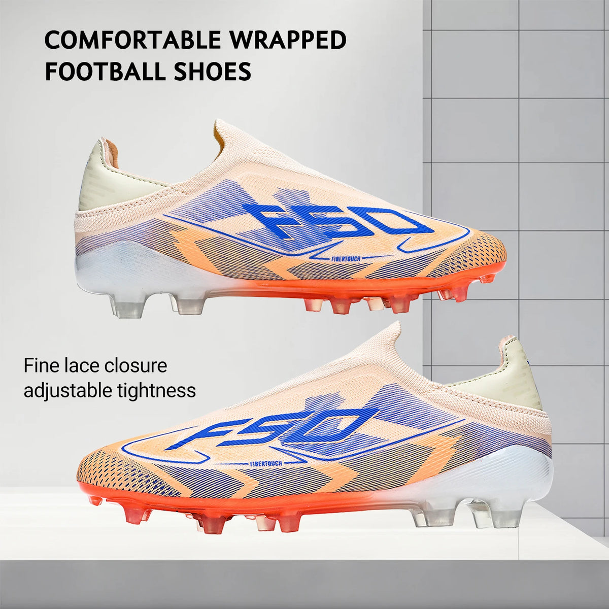 AG/FG Soccer Cleats for Men Women Youth PU Fabric Upper TPU Sole Non-Slip Wear-Resistant for Natural Grass Sports Pitch Tra