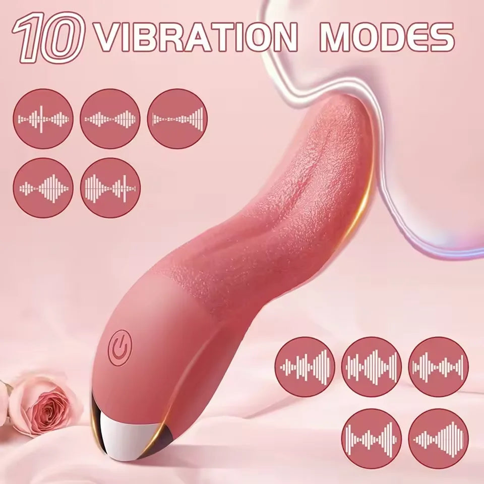 Realistic Tongue Licking Vibrator for Women G Spot Massager Blowjob Clitoris Nipple Stimulator Female Masturbator Sex Toys