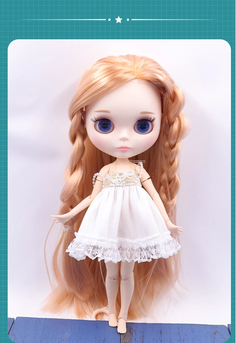 ICY DBS Blyth doll White Skin Glossy face Matte face Joint body with hand set A&B 1/6 bjd suitable diy makeup Special price