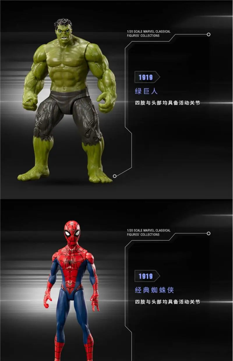 ZD Toys Avengers Legends Iron Man Spider Man Thor Captain America Thanos Hulk War Machine Action Figures Gif