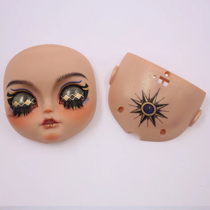 ICY DBS Blyth Baby Face DIY Matte Face Hand Painted Makeup Backplate and Screws