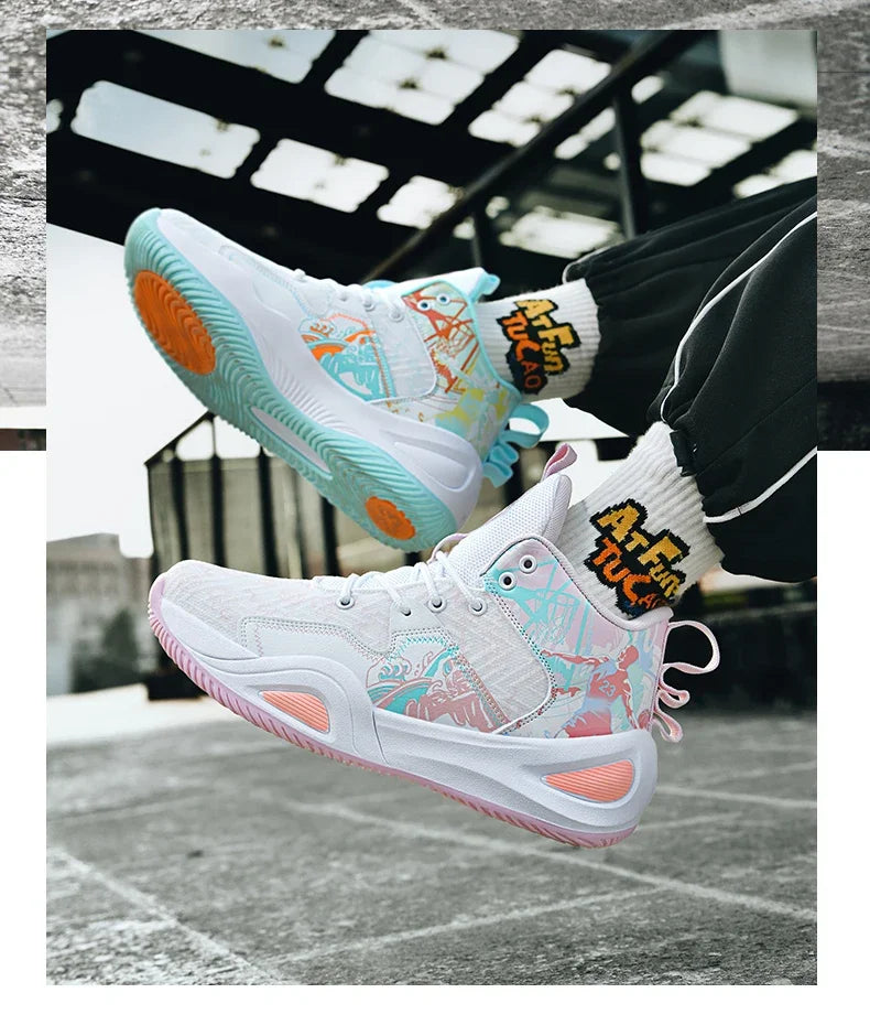 Men Basketball Shoes Trainer Unisex Breathable Athletic Sneakers Light Non-slip High Quality Unisex Outdoor Women Sports Shoes