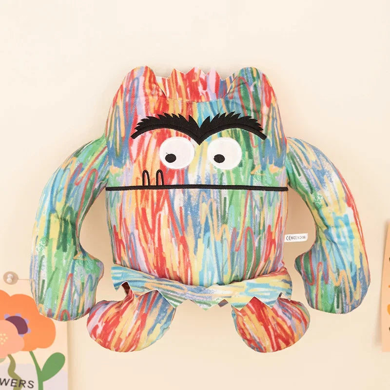 Emothional Monster Plush Toys Big Mouth Demon Stuffed Anime Plushie Colorful Dolls for Birthday Halloween Party Gifts