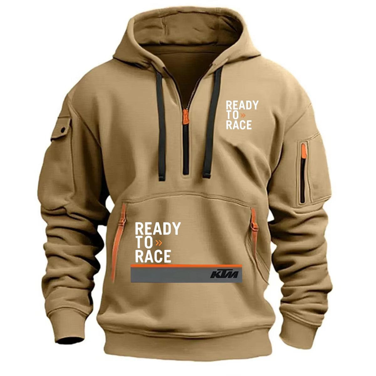 Men's Ready To Race Motorcycle Racing Hoodie KTM Style Motocross Hooded Sweatshirt Casual Streetwear Sports Pullover Jacket