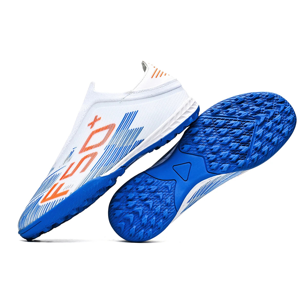 High Grip Unisex Soccer Trainers PU Woven Upper Rubber TF Studs Anti-Slip Breathable Men Outdoor Cleats