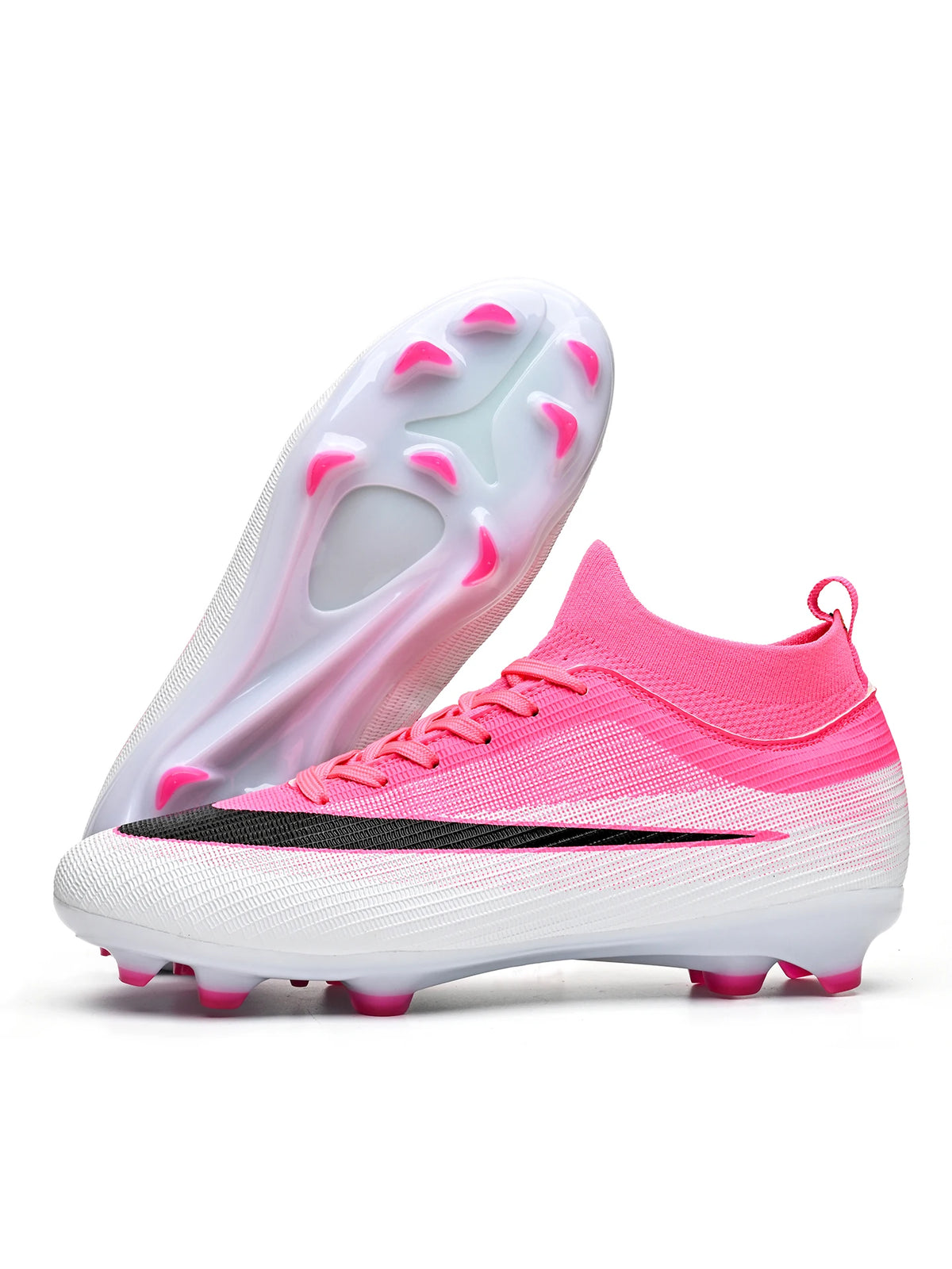 Men AG FG Football Cleats Soft PU Upper Reinforced Stud Structure For Adult Outdoor Lawn Football Match And Training