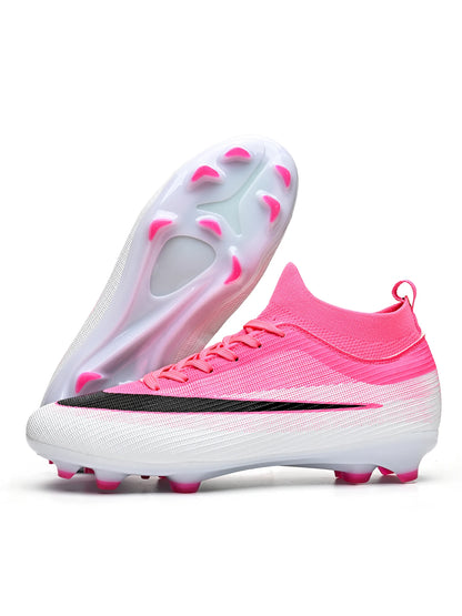 Men AG FG Football Cleats Soft PU Upper Reinforced Stud Structure For Adult Outdoor Lawn Football Match And Training