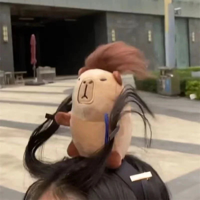 Cartoon Funny Capybara Hair Hoop Headband Summer Women's Cute Face Wash Headband Funny Plush Hair Band Hair Accessories