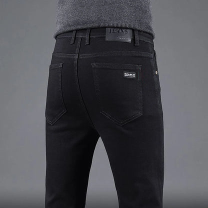 Men's Black Slim-Fit Stretch Jeans