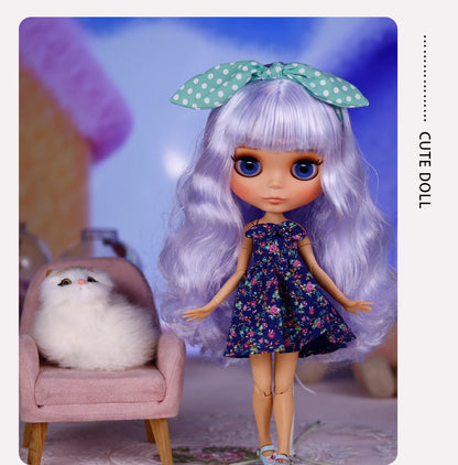 ICY DBS Blyth Doll BJD Joint Body tan Skin Matte Face New face Set Doll 1/6 30cm Gift Anime SD