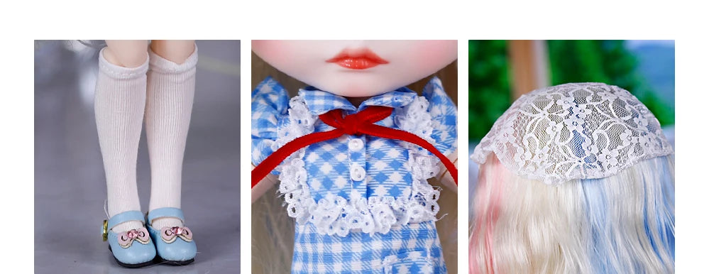 ICY DBS Blyth Doll Pleated Skirt Leather Jacket Hat Set Anime Girl jiontBody 1/6 BJD