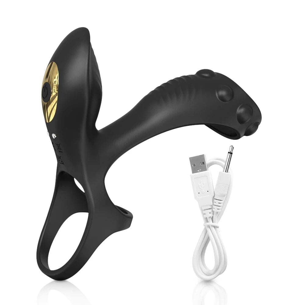 Adult Sex Toys Penis Ring - Vibrating Cock Ring with Clit & G Spot Vibrator for Men Couples, Penis Sleeve for Stronger Erection