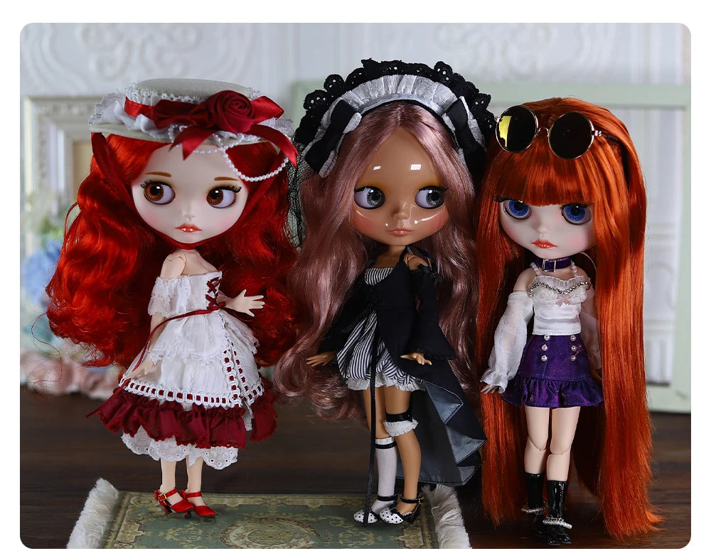 ICY DBS Blyth doll White Skin Glossy face Matte face Joint body with hand set A&B 1/6 bjd suitable diy makeup Special price
