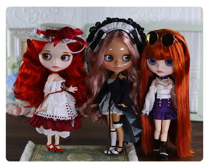 ICY DBS Blyth doll White Skin Glossy face Matte face Joint body with hand set A&B 1/6 bjd suitable diy makeup Special price