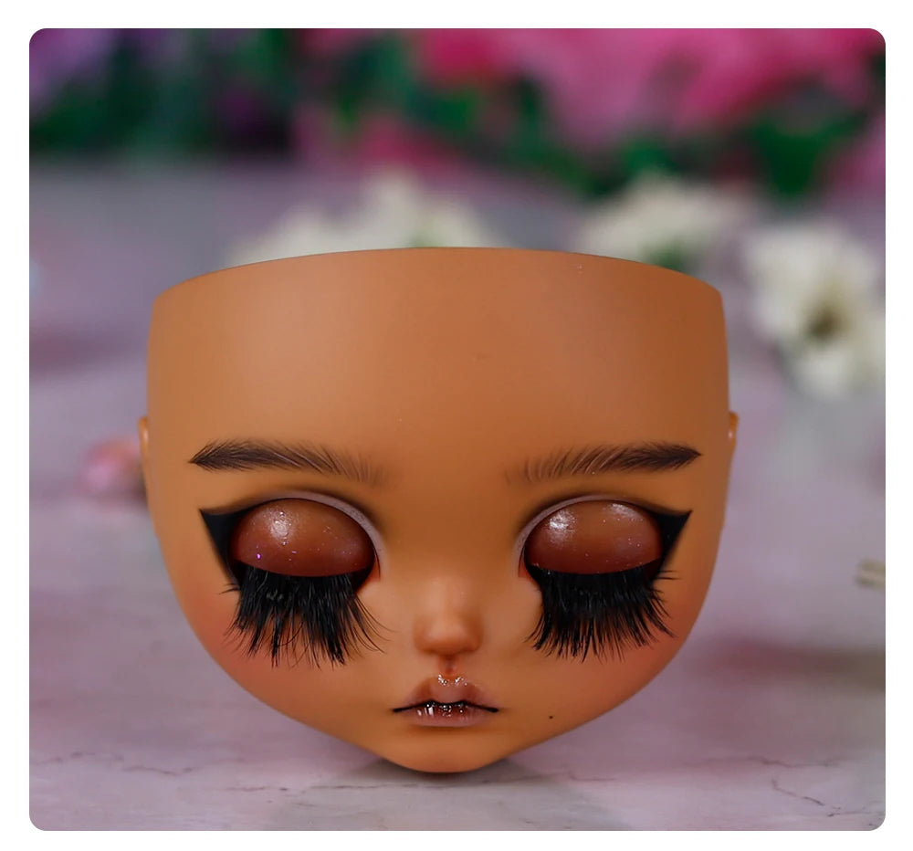 Blyth1/6 doll Hand-painted shell DIY makeup lip carving eyebrows handmade Ears