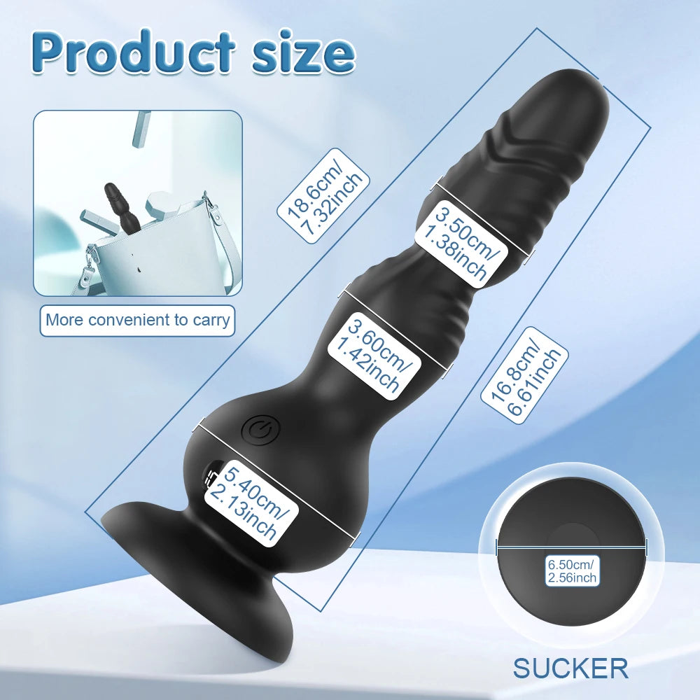 Remote-Control Rotating Anal Massager