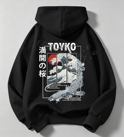 American Retro Cartoon Print Children'sCasual Long-Sleeved Hooded Shirt-Korean Version Warm and Comfortable Boys' and Girls' Top