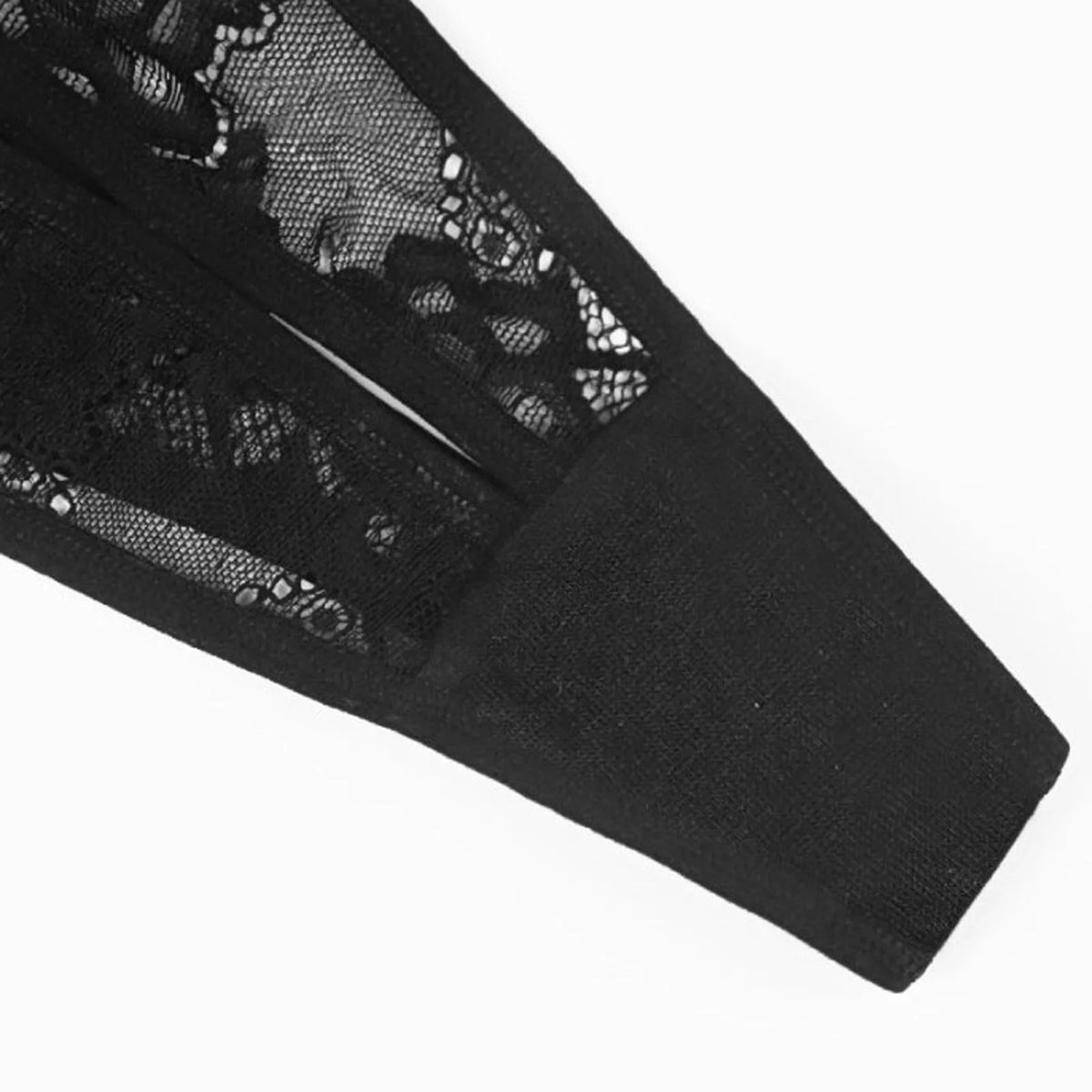 Women Black Panty With Garters Sexy Lingeries Hollow Out Low Waist Ring Buckles Underwear See-Through Lace Mesh Thongs трусы