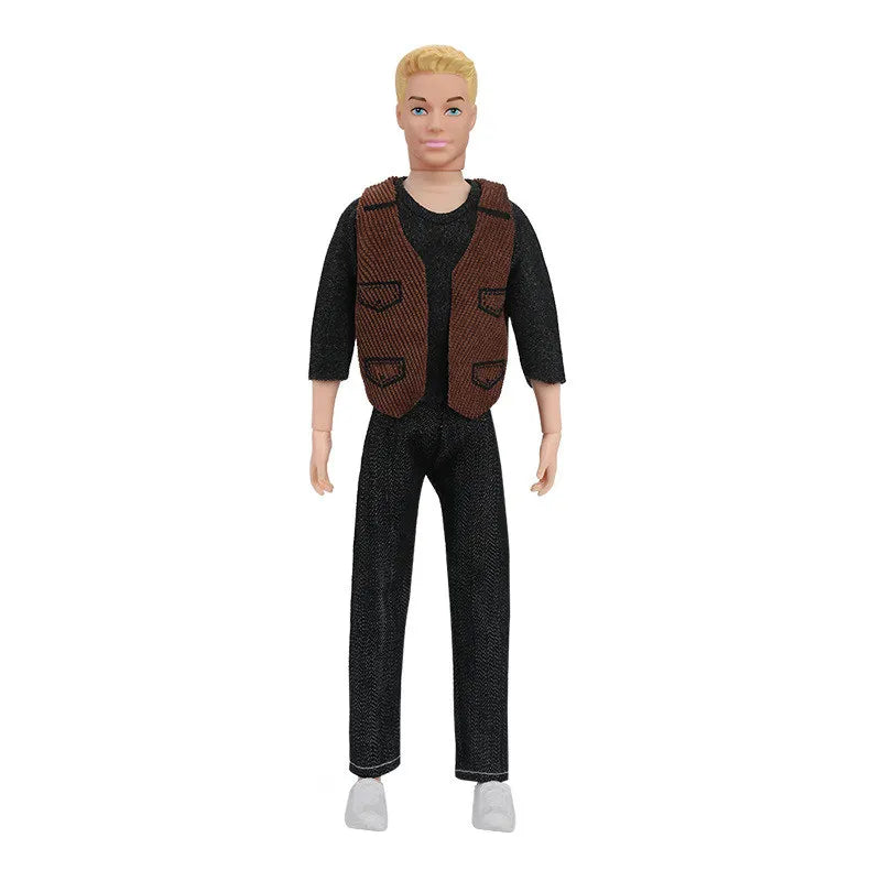 30cm Fashion Ken Doll Full Set 1/6 Multi Jonts Movable Boyfriend with Clothes Suit Children Dress Up Toys