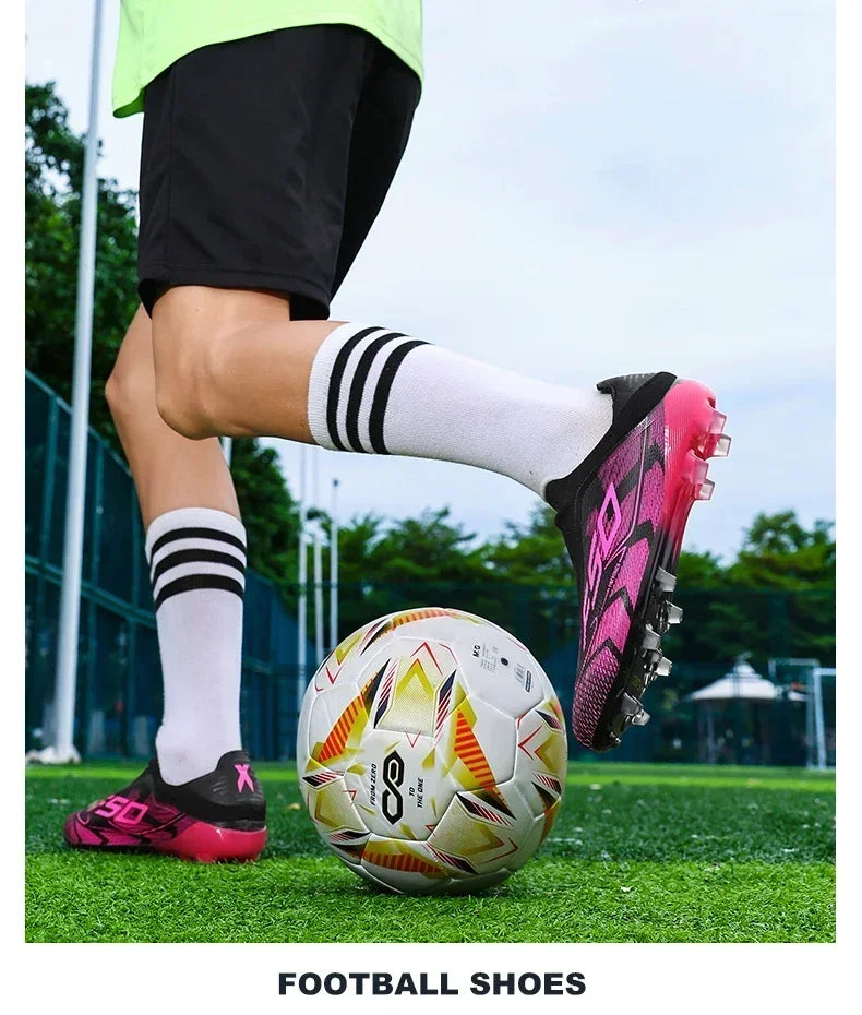 New Men Football Boots Sneakers High-quality Non-Slip Boys Cleats Hot-selling Soccer Shoes Grass Outdoor Match High-top Light