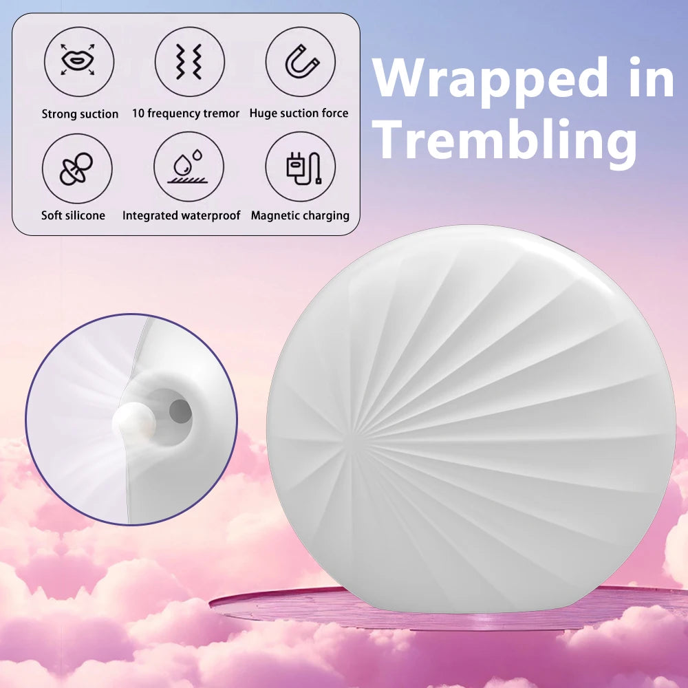 Portable Mini Sucking Vibrator Shell Design Sucker Nipple Stimulator G-spot  Vaginal Pussy Massager Sex Toys Goods For Adults 18