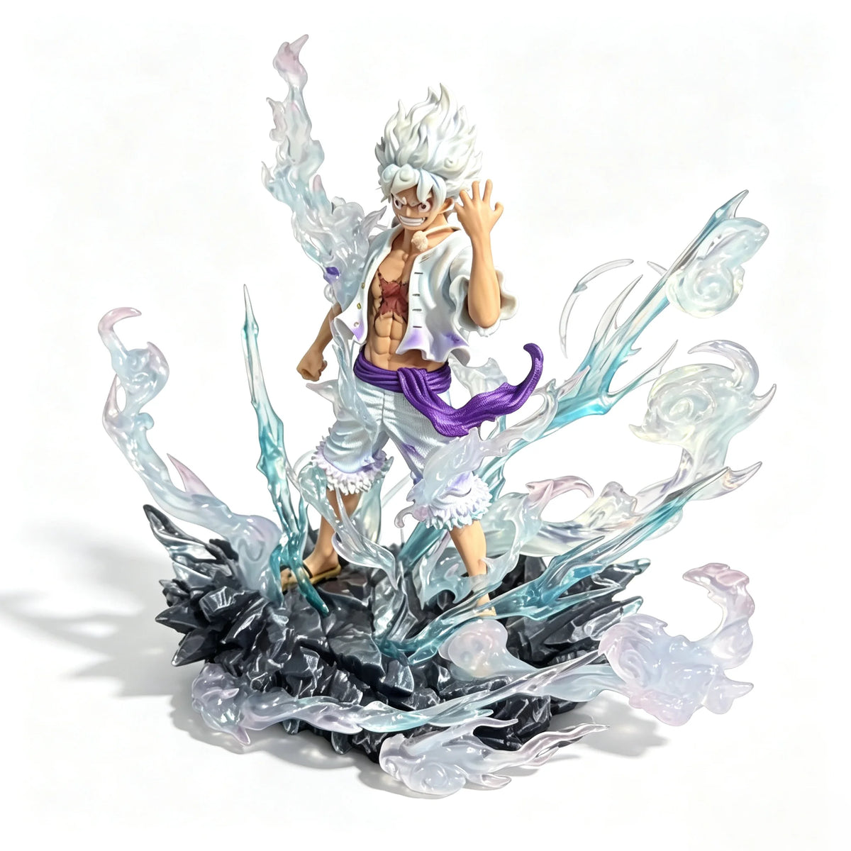 Bandai Official Licensed One Piece Monkey D Luffy Gear 5 Nika Action Figure, Large Scene Anime Figurine Home Decor Collectible