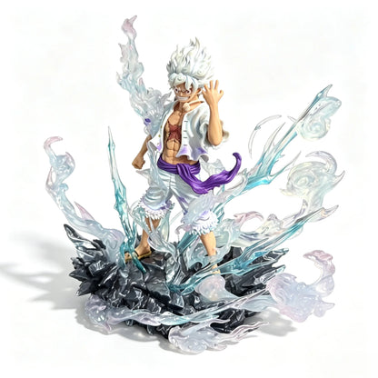 Bandai Official Licensed One Piece Monkey D Luffy Gear 5 Nika Action Figure, Large Scene Anime Figurine Home Decor Collectible