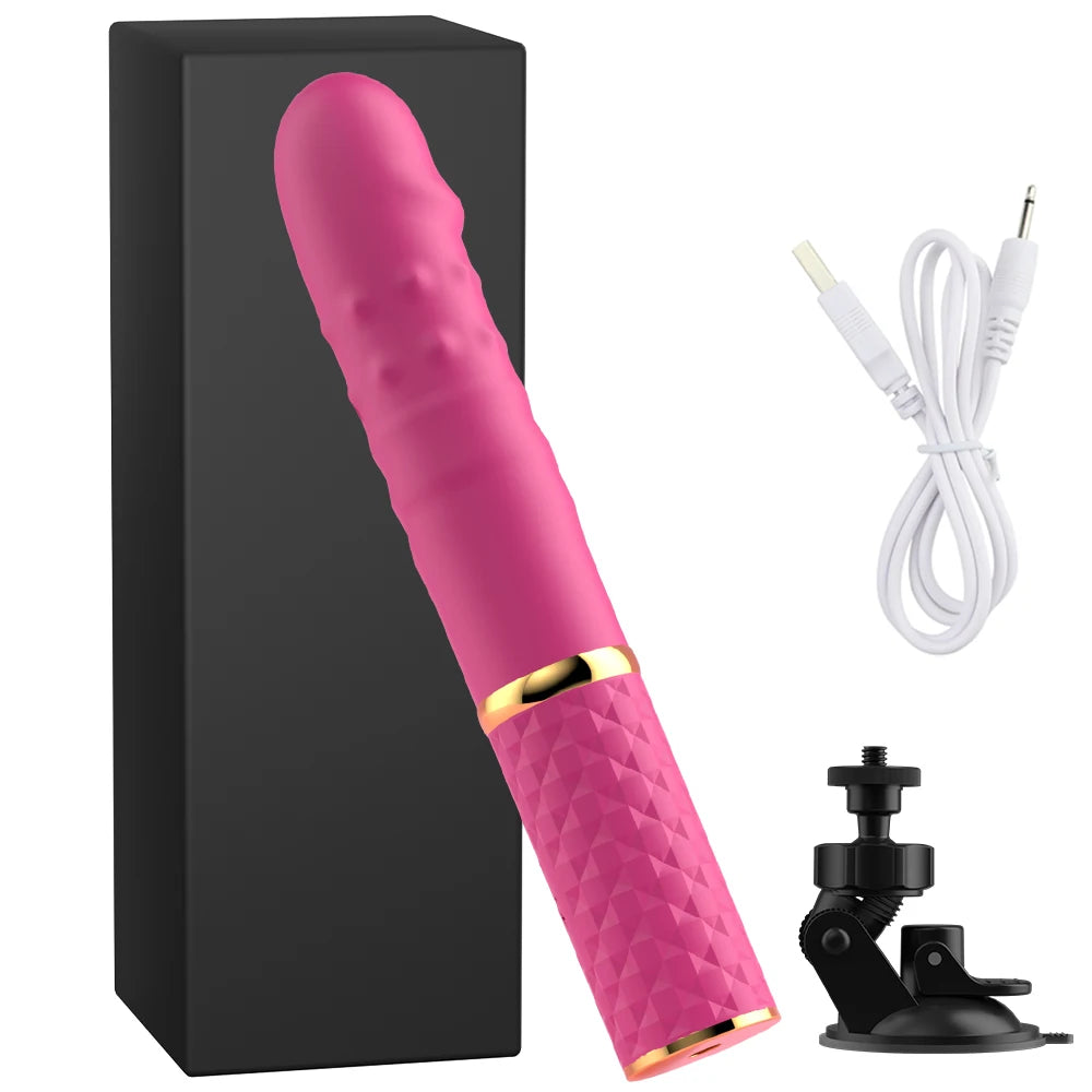 Beginner Sex Machine Telescopic Dildo Vibrator Thrusting Retractable Pussy G Spot Clitoral Anal Stimulation Sex Toys For Women