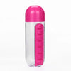 2 in 1 600ml 7 Grids Medicine Box Water Cup Sports Plastic Water Bottle Combine Daily Pill Boxes Organizer Drinking Bottles