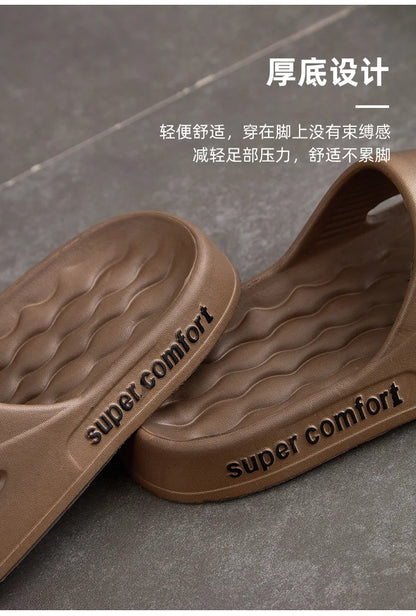 Fashion Men's Summer Ligtweight EVA Indoor Home Sandals Slippers Shoes Men Slippers Outdoor Students Women Comfortable Slides