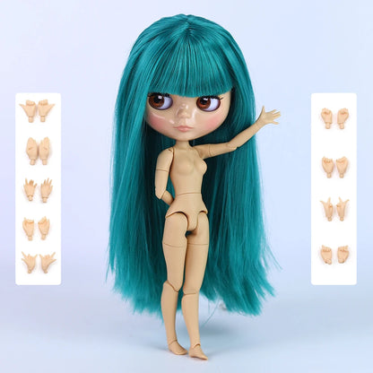 ICY DBS Blyth Doll Joint Body 30CM BJD Toy White Shiny Face and frosted Face with Extra Hands AB and Panel 1/6 DIY Fashion Doll